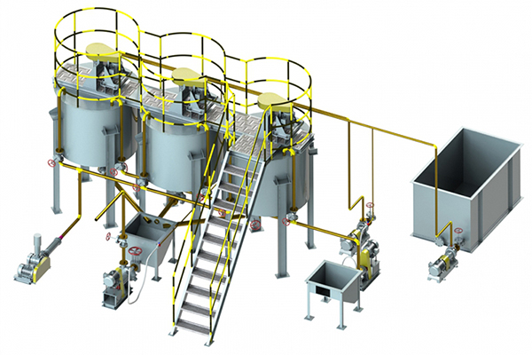 Planta modular de desplazamiento de polvo de zinc y lixiviación de cianuro de oro por lotes reubicable a pequeña escalao